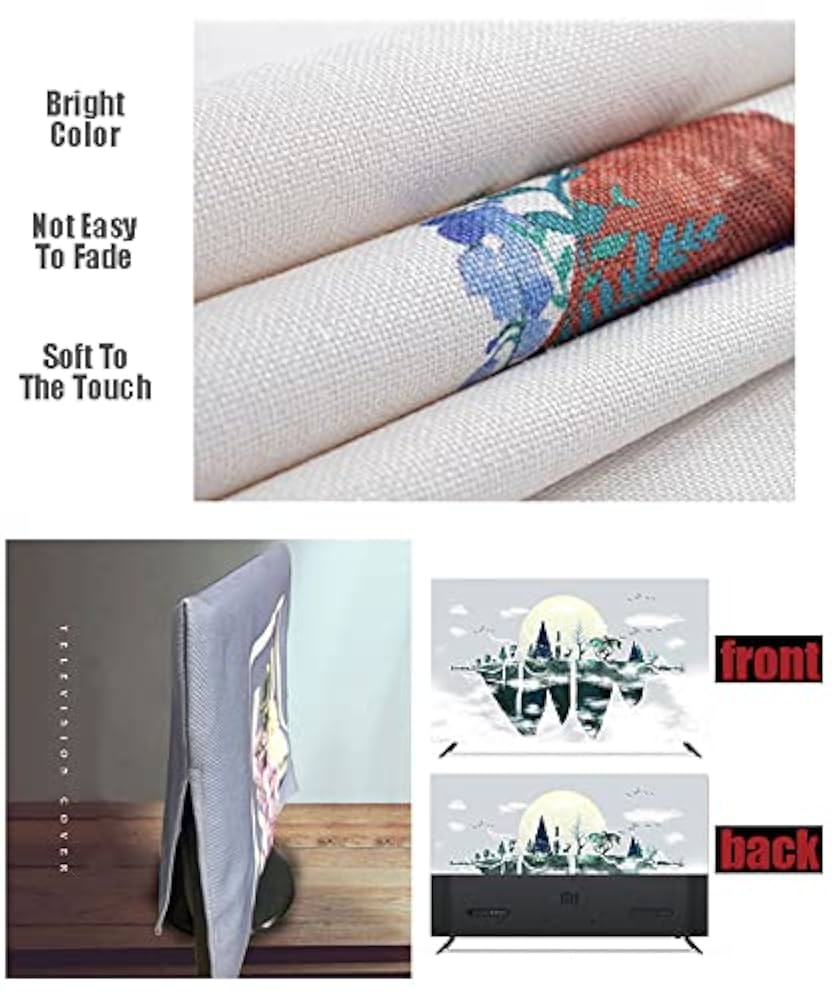 Amazon｜ユニバーサルテレビカバー19~65インチ、sotfコットン